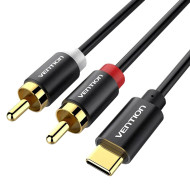 Кабель VENTION USB-C - 2xRCA 1.5м Black (BGDBG)