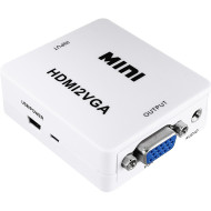 Конвертер відеосигналу ATCOM HDMI to VGA w/Audio White (25275)