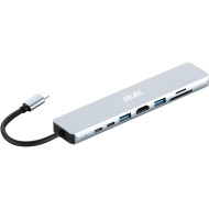 Порт-репликатор 2E USB-C to 1xHDMI, 1xUSB3.0, 1xUSB2.0, 2xPD, LAN, SD/TF (2E-W2681)