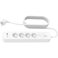 Сетевой фильтр BELKIN SRB001 White, 4 розетки, 1xUSB-C, 1xUSB, 2м (SRB001CA2M)