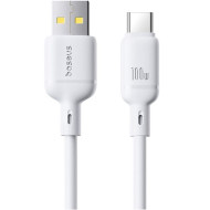 Кабель BASEUS Silky Series USB-A to Type-C 100W 2м Moon White (P10377703213-03)