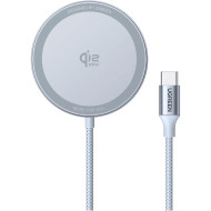 Беспроводное зарядное устройство UGREEN W753 Qi2 Magflow Magnetic Wireless Charging Pad 25W Starlight Blue (55959)