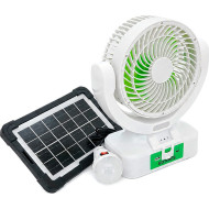 Настольный портативный вентилятор GDTIMES GD-8021BT + Solar Panel + LED Lamp