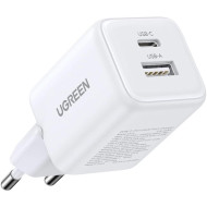 Зарядное устройство UGREEN X514 20W 1xUSB-C, 1xUSB-A GaN Fast Charger White (65006)