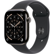 Смарт-годинник APPLE Series 11 GPS + Cellular 46mm Slate Titanium Case with Black Sport Band S/M (MFD14RK/A)