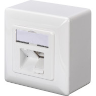 Розетка накладна DIGITUS 2xRJ-45 Cat.6a STP White (DN-9007-S-1)