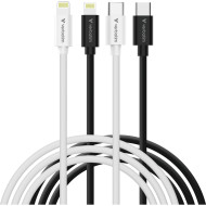 Комплект з 2 кабелів VERBATIM USB-C–Lightning Essentials 1м (32392)