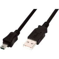 Кабель DIGITUS USB2.0 AM/Mini-BM 1м (AK-300108-010-S)