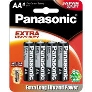 Батарейка PANASONIC Extra Heavy Duty AA 4шт/уп (R6NPT/4B)