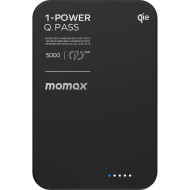 Повербанк MagSafe MOMAX 1-Power Q.Pass Qi2 20W 5000mAh Black (IP129Q2D)