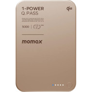 Повербанк MagSafe MOMAX 1-Power Q.Pass Qi2 20W 5000mAh Sandstone (IP129Q2L2)
