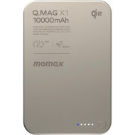 Повербанк MagSafe MOMAX Q.Mag X1 Qi2 20W 10000mAh Natural Titanium (IP136AQ2L)