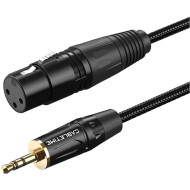 Кабель микрофонный CABLETIME mini-jack 3.5 mm - XLR 1м Black (CF42H)