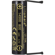 Акумулятор LIITOKALA Li-Ion 14500 800mAh 3.7V під пайку (LII-14A-N)