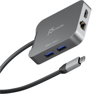 Порт-реплікатор J5CREATE 4K60 Elite USB-C Travel Adapter (JCD3191-N)