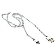 Кабель POWERPLANT USB2.0 AM/Micro-B Gray 1м (CA910212)