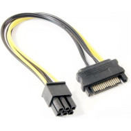 Кабель живлення для відеокарти CABLEXPERT SATA(F) to PCIe 6-pin(M) 20см (CC-PSU-SATA)