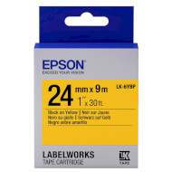 Стрічка EPSON LC-6YBP9 24mm Black on Yellow Pastel (C53S656005)