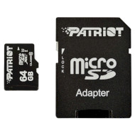 Карта пам'яті PATRIOT microSDXC LX 64GB UHS-I Class 10 + SD-adapter (PSF64GMCSDXC10)