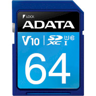 Карта памяти ADATA SDXC Premier 64GB UHS-I Class 10 (ASDX64GUICL10-R)