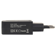 Зарядное устройство POWERPLANT W-280 1xUSB-A, 2A Black w/Lightning cable (SC230020)