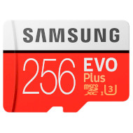 Карта памяти SAMSUNG microSDXC EVO Plus 256GB UHS-I U3 Class 10 + SD-adapter (MB-MC256GA/RU)