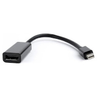 Адаптер CABLEXPERT Mini DisplayPort - DisplayPort 0.16м Black (A-MDPM-DPF-001)
