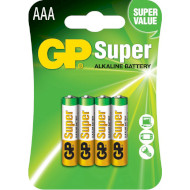 Батарейка GP Super AAA 4шт/уп (24A21-SB4)