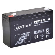 Акумуляторна батарея MATRIX NP12-6 (6В, 12Агод)