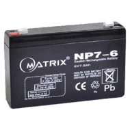 Акумуляторна батарея MATRIX NP7-6 (6В, 7Агод)