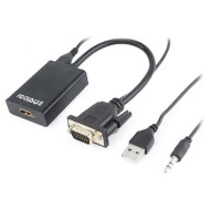 Адаптер CABLEXPERT VGA - HDMI v1.4 Black (A-VGA-HDMI-01)