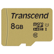 Карта памяти TRANSCEND microSDHC 500S 8GB UHS-I Class 10 + SD-adapter (TS8GUSD500S)