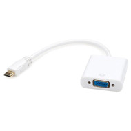 Адаптер VINGA Mini-HDMI - VGA White (HDMICMVGAF-01)