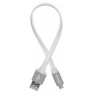 Кабель COLORWAY Soft Silicone USB to Type-C 0.25м White (CW-CBUC001-WH)