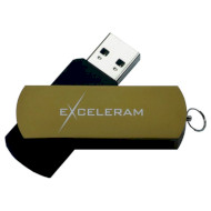 Флэшка EXCELERAM P2 32GB Black/Brown (EXP2U2BRB32)