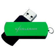 Флэшка EXCELERAM P2 64GB Black/Green (EXP2U2GRB64)
