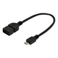 Кабель OTG DIGITUS USB2.0 Micro-BM/AF 0.2м (AK-300309-002-S)