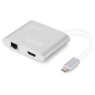 Порт-реплікатор DIGITUS USB-C to 4K HDMI/2xUSB 3.0/Gigabit Ethernet (DA-70847)
