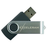 Флэшка EXCELERAM P1 32GB Black/Silver (EXP1U2SIB32)
