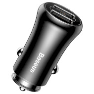 Автомобільний зарядний пристрій BASEUS Gentleman 4.8A Dual-USB Car Charger Black (CCALL-GB01)
