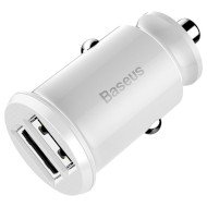 Автомобильное зарядное устройство BASEUS Small Rice Grain Car Charger 3.1A White (CCALL-ML02)