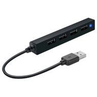 USB хаб SPEEDLINK Snappy Slim USB 2.0 Passive Black (SL-140000-BK)