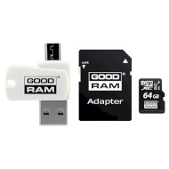 Карта памяти GOODRAM microSDXC M1A4 3-in-1 64GB UHS-I Class 10 + USB-cardreader/SD-adapter (M1A4-0640R12)