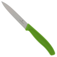 Нож кухонный для овощей VICTORINOX SwissClassic Serrated Green 100мм (6.7736.L4)