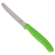 Нож кухонный для овощей VICTORINOX SwissClassic Serrated Green 110мм (6.7836.L114)