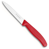 Нож кухонный для чистки овощей VICTORINOX Standard Serrated Red 100мм (5.0731)
