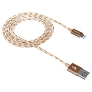 Кабель CANYON CFI-3 Sync & Charge Braided USB-A to Lightning 1м Gold (CNE-CFI3GO)
