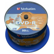 DVD-R VERBATIM AZO Printable 4.7GB 16x 50pcs/spindle (43533)