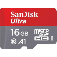 Карта памяти SANDISK microSDHC Ultra 16GB UHS-I A1 Class 10 (SDSQUAR-016G-GN6MN)