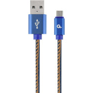 Кабель CABLEXPERT Premium Denim Micro-USB Blue 1м (CC-USB2J-AMMBM-1M-BL)